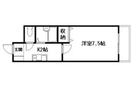 ソシア舟入(1K/2階)の間取り写真