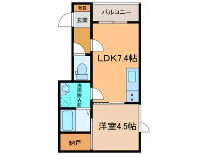TOWN SEIRYOU(1LDK/2階)の間取り写真