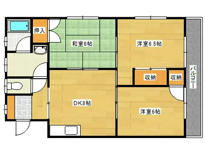 光洋マンション(3DK/1階)の間取り写真