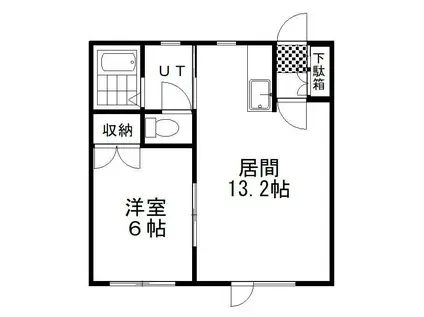 MAISON VILLEFAIREII(1LDK/1階)の間取り写真