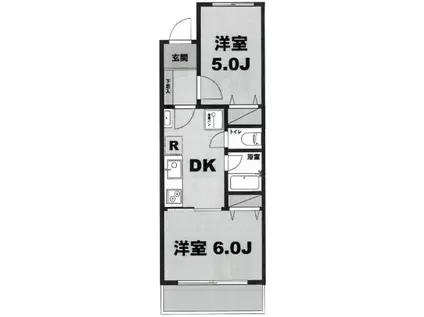 月村マンションNO.3(2DK/1階)の間取り写真