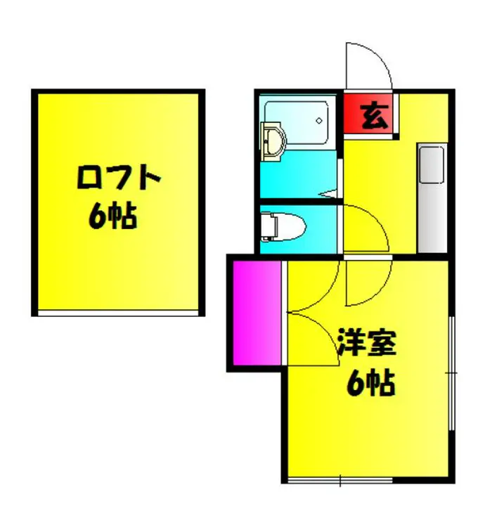 ハイツルーセント 1階階 間取り