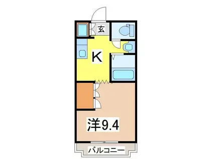 M STAGE OHMURA(1K/4階)の間取り写真