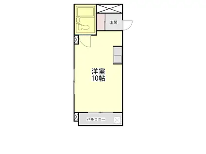 トーカンマンション山下町(ワンルーム/10階)の間取り写真