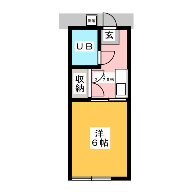 コーポ京(1K/1階)の間取り写真