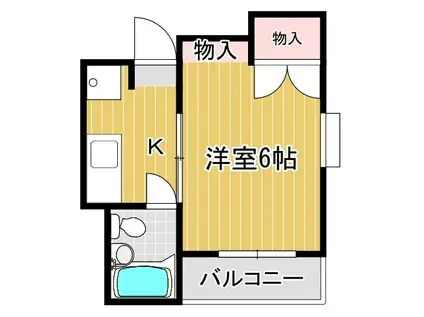アンビション城東(1K/3階)の間取り写真