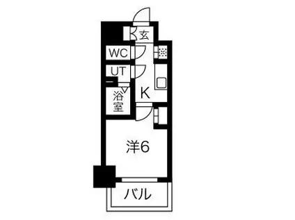 エステート金山(1K/4階)の間取り写真