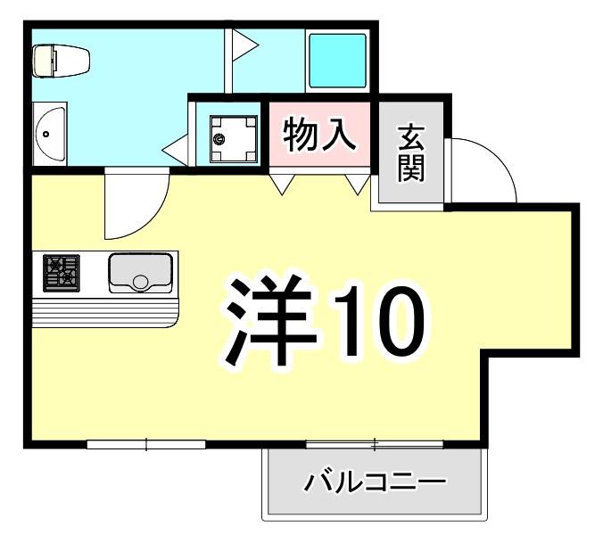 ヴィラリックス(ワンルーム/2階)の間取り写真