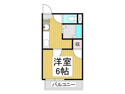 SURPLUS ONEなかみちハイツ(1K/1階)の間取り写真