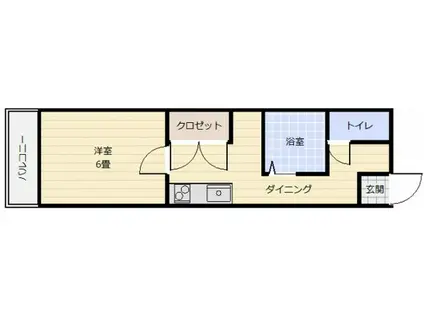 メゾンド・ウエスト(1K/2階)の間取り写真