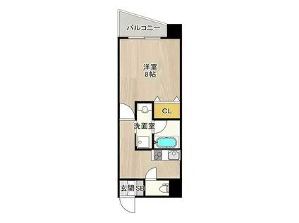 CITYSPIRE神戸元町I(1K/5階)の間取り写真