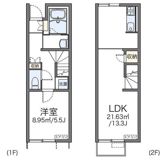 レオネクストクレール住吉II(1LDK/1階)の間取り写真