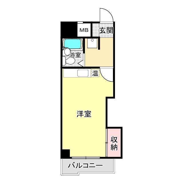 下関KSKビル(ワンルーム/5階)の間取り写真