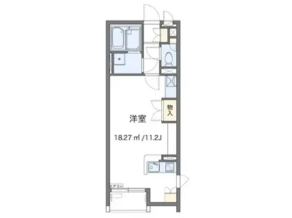 近鉄大阪線 弥刀駅 徒歩17分 2階建 築12年(ワンルーム/2階)の間取り写真