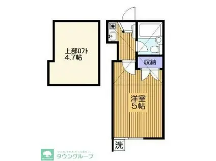 ヴァンドーム戸塚(1K/1階)の間取り写真