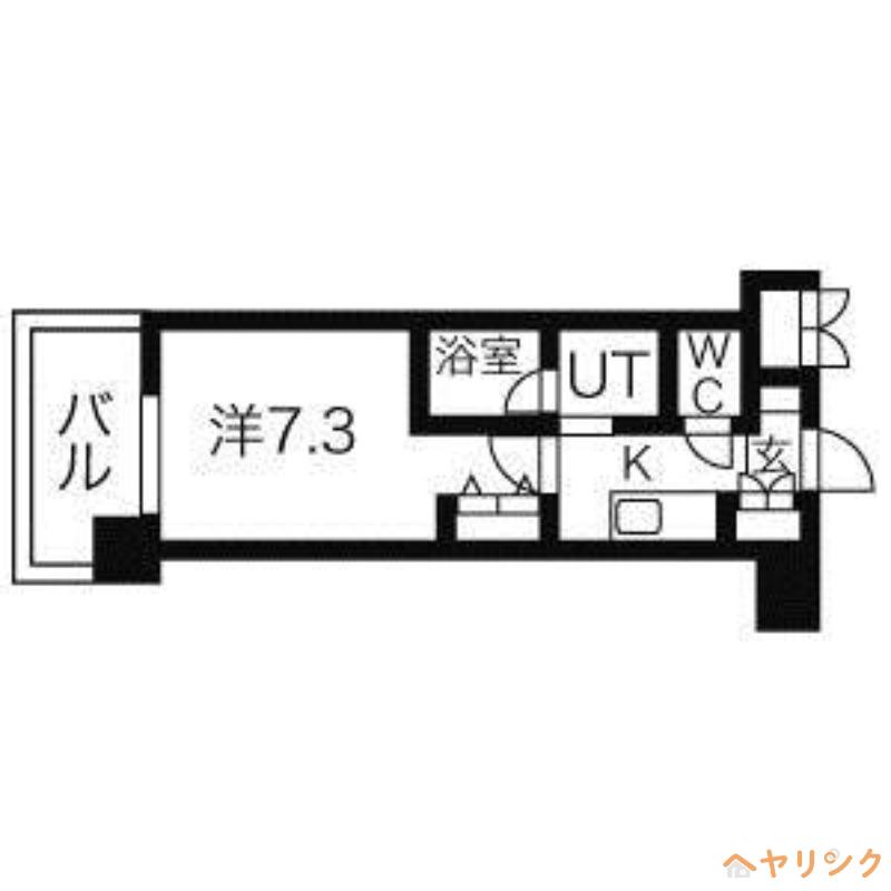 アーデン上社(1K/2階)の間取り写真