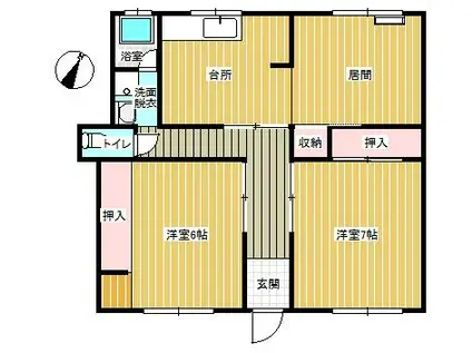 メゾンドコスモ(2LDK/1階)の間取り写真