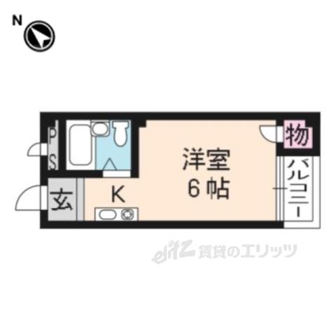 ハイツすぎさ 1号館(1K/4階)の間取り写真