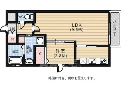 月光南観音壱番館(1LDK/1階)の間取り写真