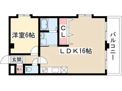 ジュネス青山(2LDK/4階)の間取り写真