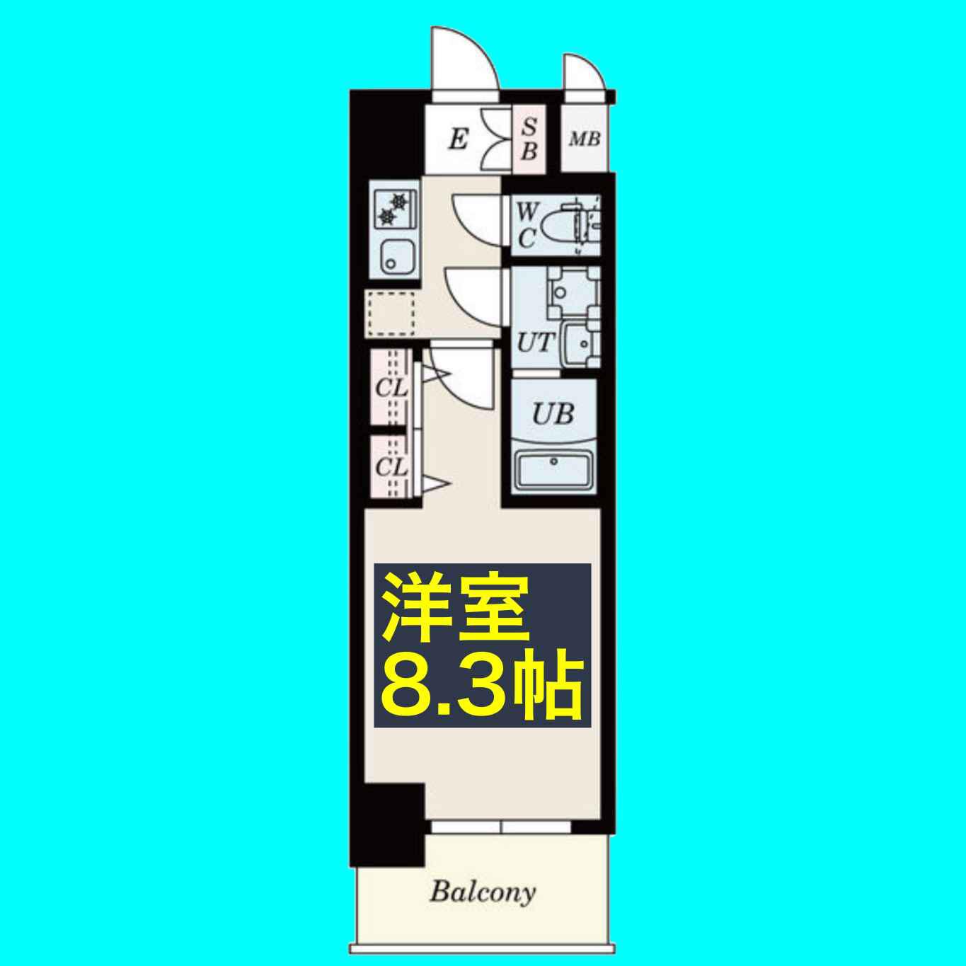 S-RESIDENCE名駅ウエスト(1K/5階)の間取り写真
