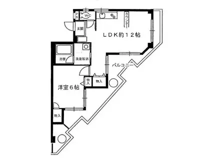 プラザ学園南(1LDK/3階)の間取り写真