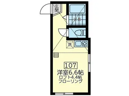 ピッコロカーサ ユナイト(ワンルーム/1階)の間取り写真