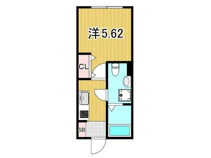 ラフィスタ亀有II(1K/3階)の間取り写真