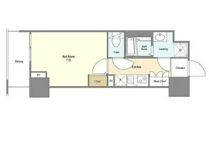 BPRレジデンス町田(1K/11階)の間取り写真