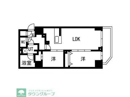 TRADIS錦糸町(2LDK/5階)の間取り写真