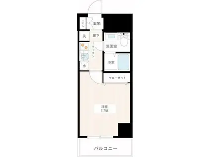 MAXIV一之江(1K/5階)の間取り写真