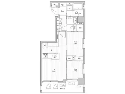 南千住レジデンス(2LDK/5階)の間取り写真
