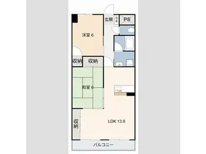 SOLE善明(2LDK/1階)の間取り写真