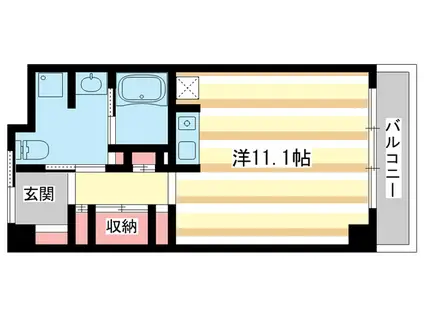 ベルアンジュ奈良(1K/2階)の間取り写真