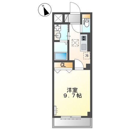 AXIO(1K/1階)の間取り写真