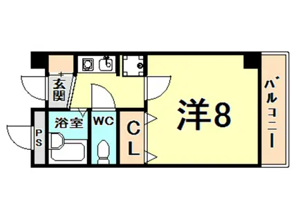 エスタシオン甲子園口(1K/3階)の間取り写真