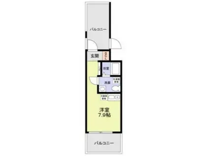 REIGRANDE ASAKUSA(ワンルーム/5階)の間取り写真