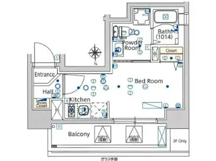 マーロ西川口ルネサンスコート(ワンルーム/3階)の間取り写真