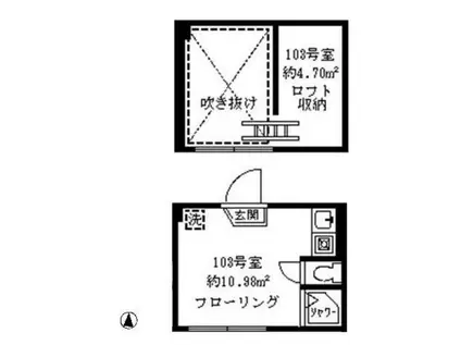 ソフィアアイ(ワンルーム/1階)の間取り写真