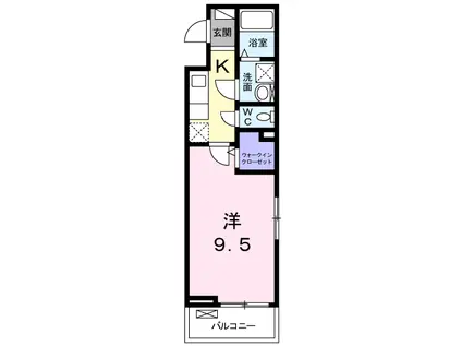 ノーヴァ(1K/2階)の間取り写真
