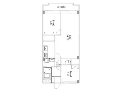 メゾンアラカワ(2LDK/3階)の間取り写真