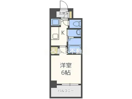 LIVECASA本町(1K/5階)の間取り写真