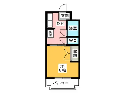 コーポレティブハウスII(1DK/3階)の間取り写真