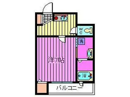 H・A・B VII(1K/2階)の間取り写真