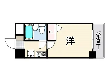 GENOVIA世田谷砧II(1K/4階)の間取り写真