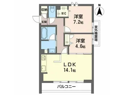 シャーメゾンホワイトキャッスル(2LDK/3階)の間取り写真