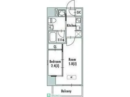 GRAN PASEO亀有(2K/7階)の間取り写真