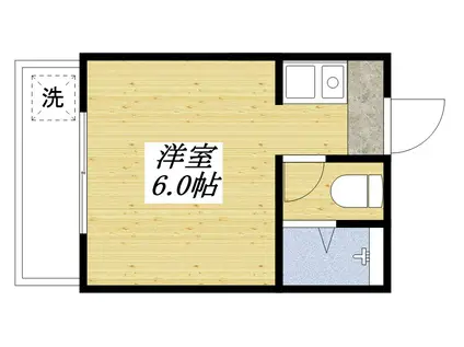 ルミネ東中神(ワンルーム/1階)の間取り写真