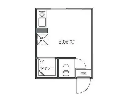 GLAD I東向島(ワンルーム/2階)の間取り写真