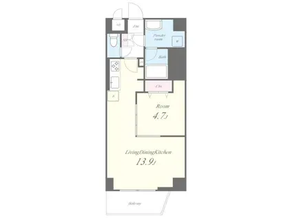 SAパームレジデンス(1LDK/5階)の間取り写真